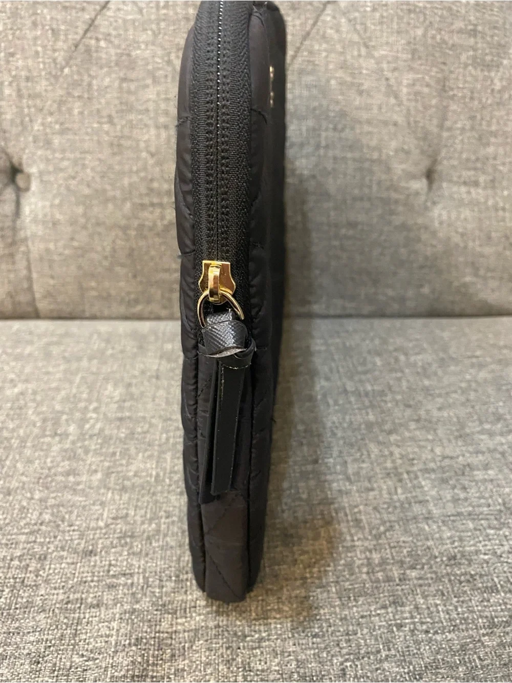 Kate Spade Black Quilted Laptop Case Size 14”X 10.5”